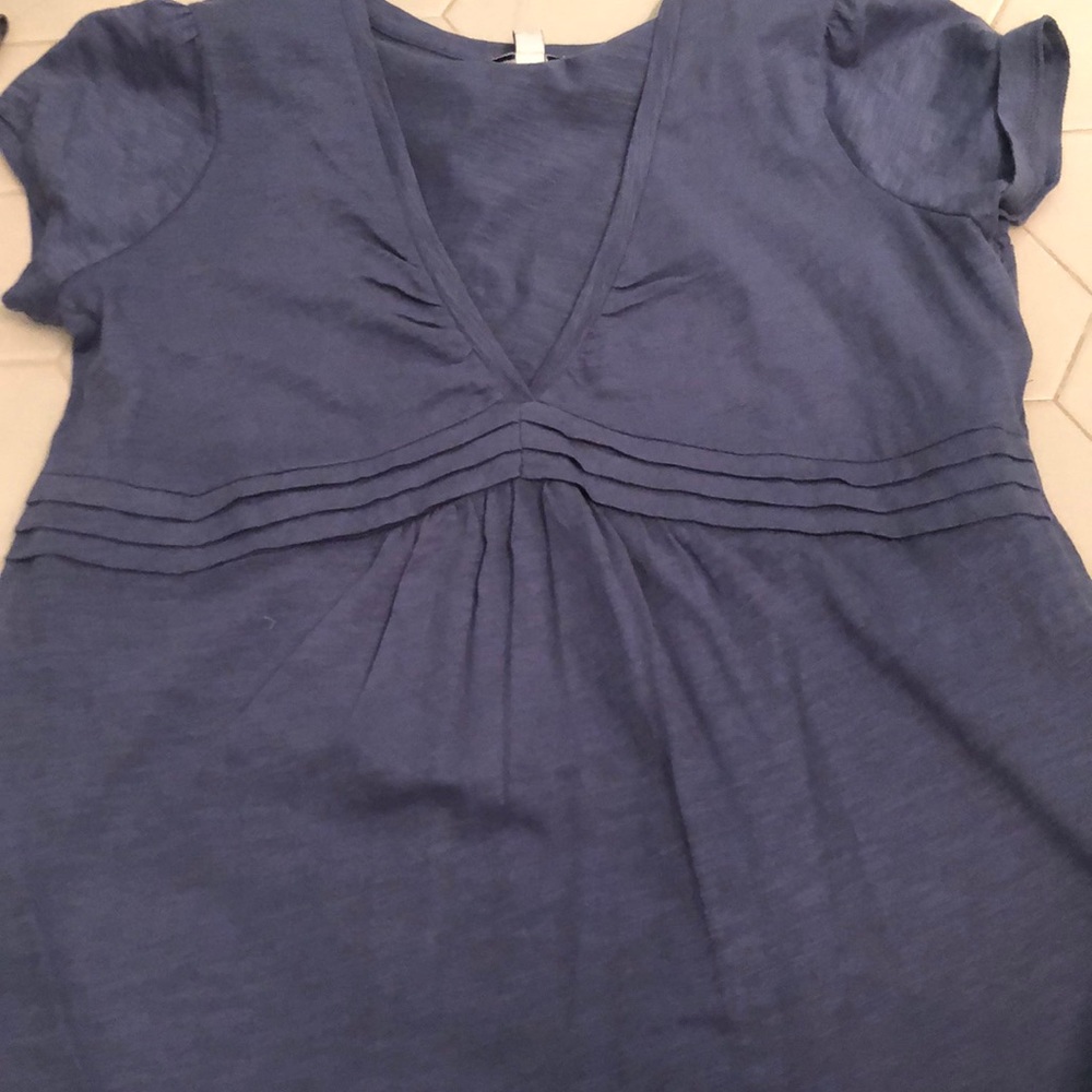American eagle top with pleated detail at waist